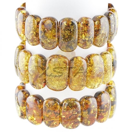Baltic amber massive beads bracelet